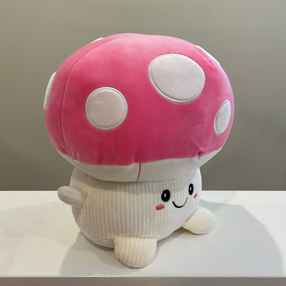 NWT 9” Smoochy Pals Pink Mushroom 🍄 Squishy Plush by Linzy Toys - Picture 2 of 3